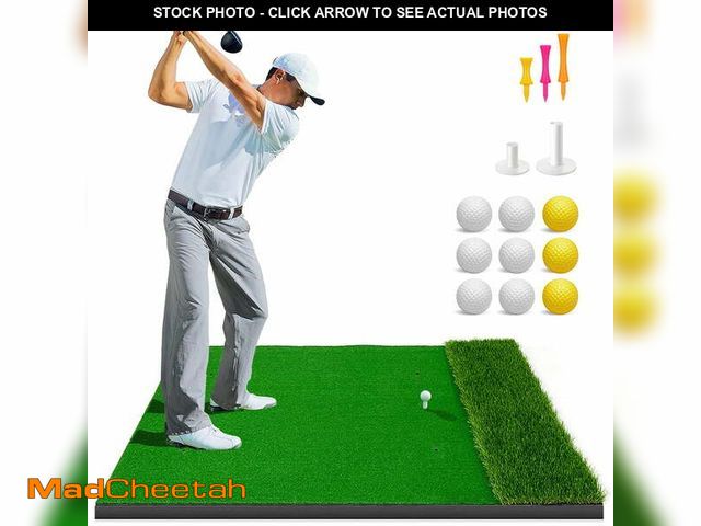 Lot 74-12888813 - WFUN 5x4ft Hitting Thickened Artificial Turf Practice Golf Mat for Outdoor &amp; Indoor, Gifts for M...