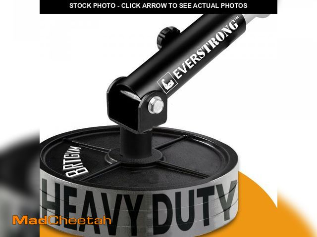 Lot 74-11549597 - EVERSTRONG Elite Heavy Duty T-Bar Row Olympic Bars - Landmine Attachment for Barbell Workouts - Robu...