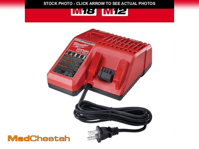 Lot 74-14610474 - Milwaukee M12 and M18 12-Volt/18-Volt Lithium-Ion Multi-Voltage Battery Charger 48-59-1812 - UNUSED