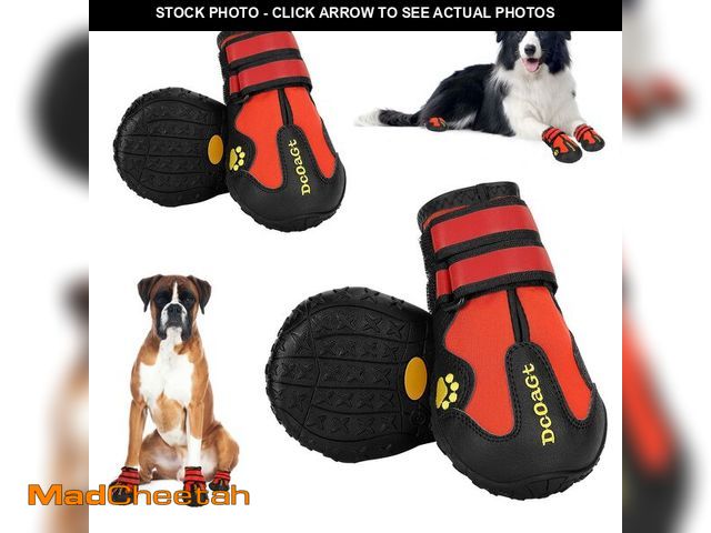 Lot 74-13541972 - DcOaGt Dog Shoes for Large Dogs, 4PCS Anti-Slip Dog Boots &amp; Paw Protectors for Hot Pavement Wint...