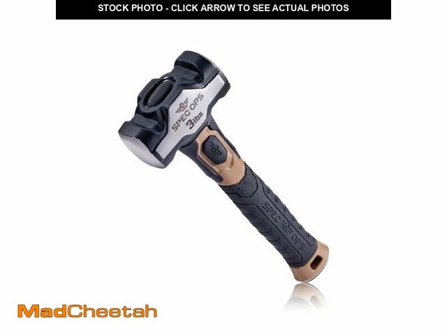 Lot 74-12705956 - Spec Ops Tools Drilling Hammer, 3 lbs Sledge hammer with Bi-Material Shock Absorbing &amp; Vibration...