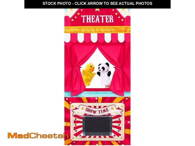 Lot 74-13710787 - VitalCozy Doorway Puppet Theater with 2 Adjustable Rods Fits in Most Doorways 67 x 31 Inch Foldable ...