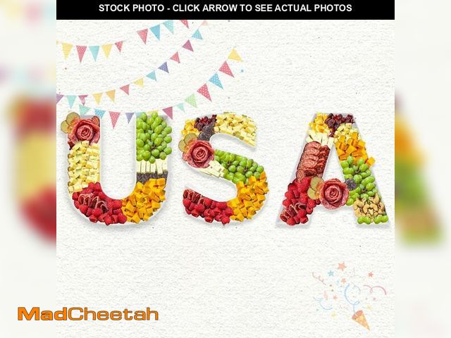 Lot 74-14387397 - ZIJRXQ 12inch Cardboard Letter Fillable Shaped Decorative Box for Independence Day Charcuterie (USA)...