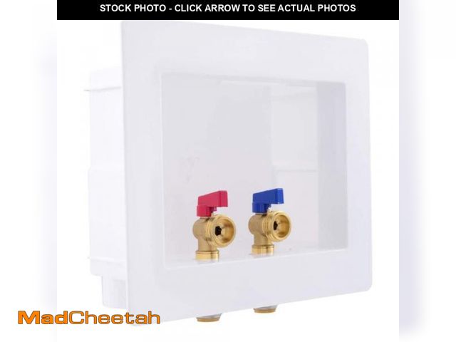 Lot 74-12412565 - SharkBite 1/2 in. Push-to-Connect x 3/4 in. MHT Brass Washing Machine Outlet Box - UNUSED