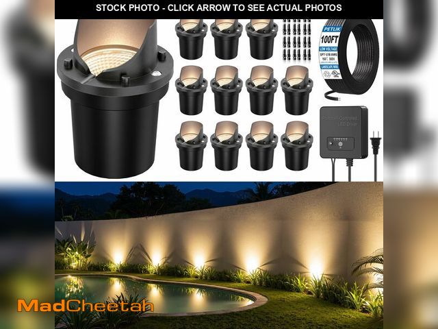 Lot 74-14212382 - PETLIK All-in-One Low Voltage Landscape Lighting 12W LED Well Lights IP67 Outdoor In-Ground Lights W...