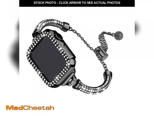 Lot 74-12312643 - Secbolt Bling Bands Compatible with Apple Watch Band 40mm with Case, Women Dressy Metal Bracelet wit...
