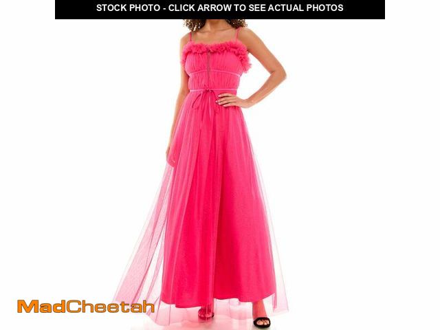 Lot 74-13820941 - VIOLET WEEKEND JUNIORS' RUFFLED NECKLINE GATHERED BODICE SPARKLING BALLGOWN 7\8 - UNUSED