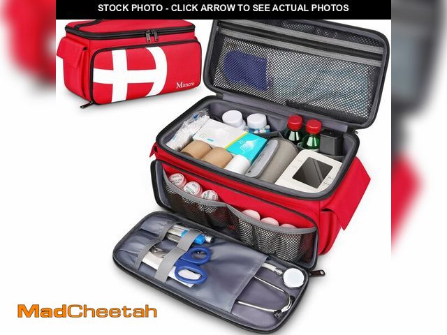 Lot 74-13627449 - Mancro First Aid Bags Empty, Medical Travel Bag with Multi Pockets, Pill Bottle Organizer for Travel...