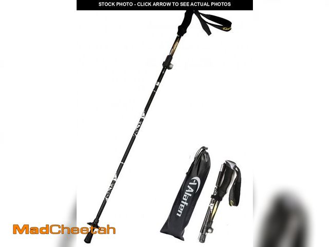 Lot 74-12432268 - A ALAFEN Aluminum Collapsible Ultralight Travel Trekking Hiking Pole for Men and Women, Black 1 Sing...