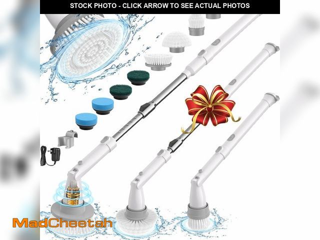 Lot 74-12459716 - Sweepulire Electric Spin Scrubber SW1, Shower Scrubber with Long Handle, 2 Spin Speeds, Electric Bat...