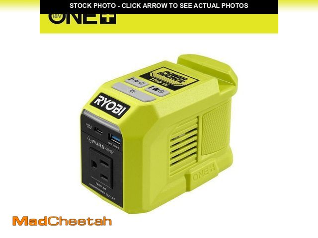 Lot 74-14306519 - RYOBI ONE Plus 18V 150-Watt Portable Battery Inverter Power Source (Tool Only) - UNUSED