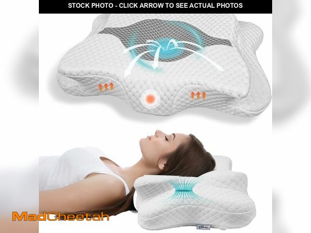 Lot 74-13583046 - CHxxy Memory Foam Pillows, Cervical Pillow for Neck and Shoulder Pain Relief, Ergonomic Contour Bed ...