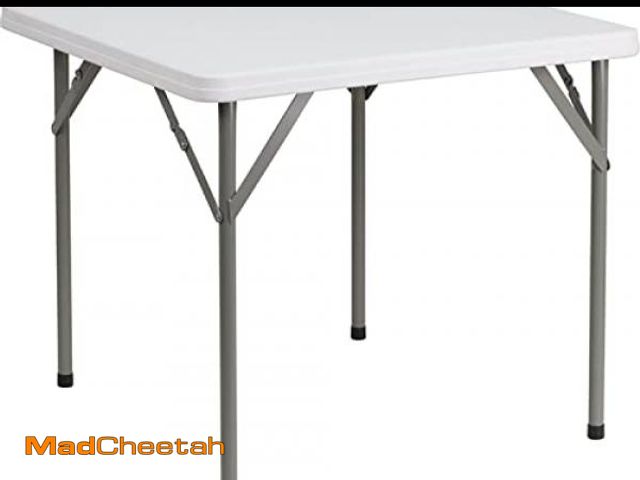 Lot 74-12136945 - Flash Furniture Elon 2.85' Square Plastic Folding Event Table for Indoor/Outdoor Events, Portable Ba...