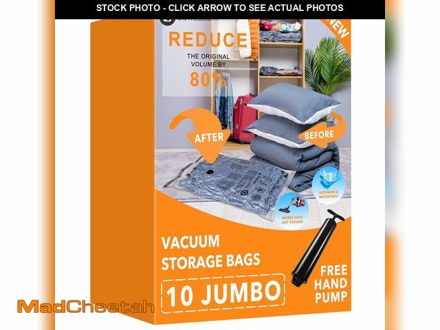 Lot 74-13569630 - GONGSHI Vacuum Storage Bags, Space Saver Seal Bags For Clothing, Blankets, Comforters, Pillows, Clot...