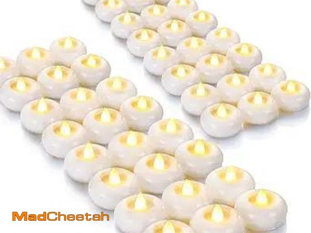 Lot 74-12127805 - Homemory 48Pack 2Ã¢â¬Â Flameless Led Floating Candles, 200 Hour Plastic Battery Operated Flickerin...