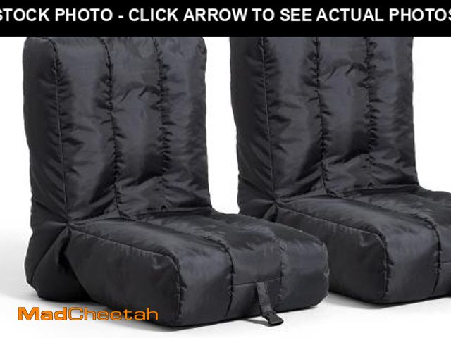 Lot 74-12095967 - (MISSING ONE) Big Joe Grab &amp; Go 2 Pack Travel Bean Bag Chair, Eclipse Black SmartMax, Durable Po...
