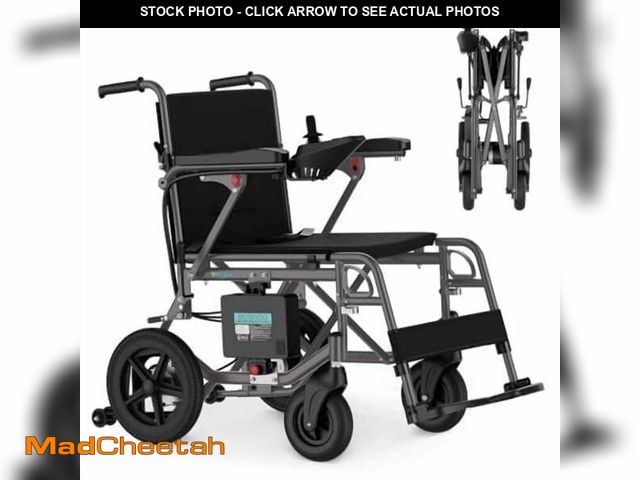 Lot 74-12635194 - ROPLASO Electric Wheelchair for Adults Lightweight Foldable Electric Wheelchair for Seniors Power Mo...