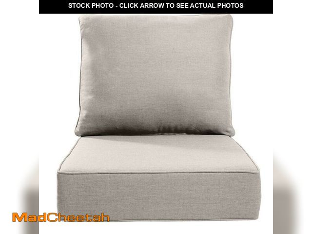Lot 74-12584925 - Pocassy 24 in. x 24 in. x 6 in. CushionGuard Outdoor Thicken Lounge Chair Deep Seat Replacement Cush...