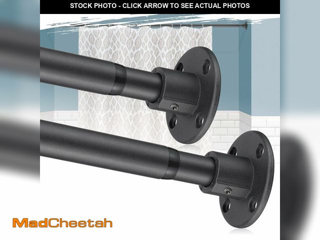 Lot 74-13625631 - Heavy Duty Shower Curtain Rod - 28 to 62" Fixed Shower Curtain Rod Wall Mounted - Adjustable Extenda...