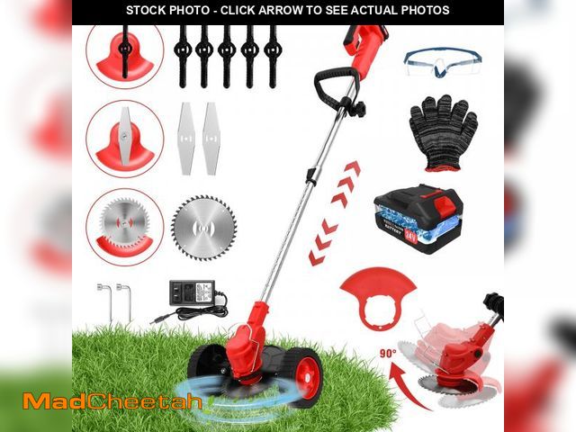 Lot 74-12479851 - Baokaler Electric Cordless Grass Trimmer Cordless Weed Eaters Wacker 24V 650W Battery Operated Strin...