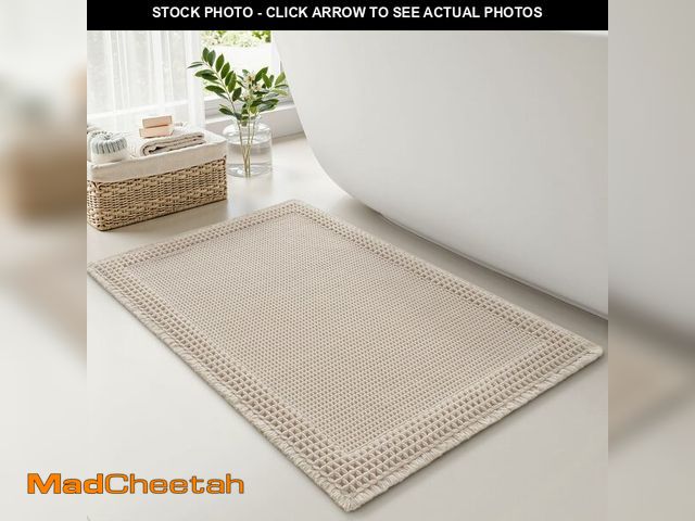 Lot 74-14152273 - RESARE Waffle Bath Mat for Bathroom, Super Absorbent Bathroom Rugs Non Slip Machine Washable, Ultra ...