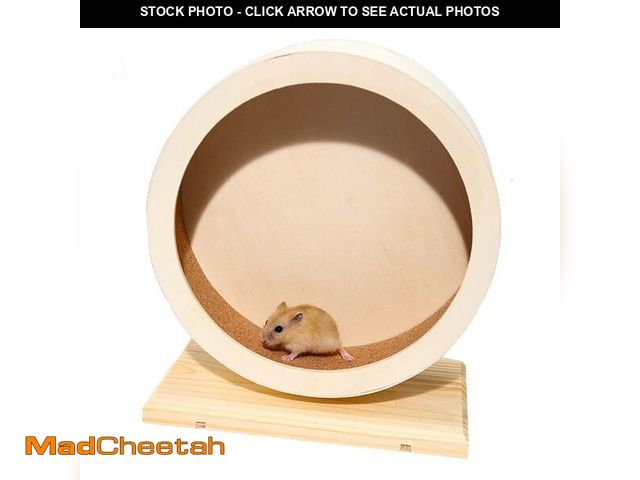 Lot 74-12709181 - antiai Hamster Wooden Silent Wheel, 9.8 Inch Small Animal Exercise Wheel Accessories, Quiet Spinner ...