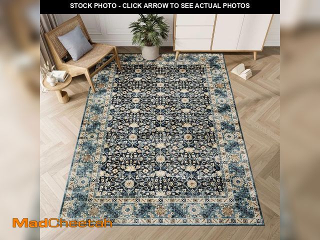 Lot 74-12113819 - Dripex 3x5 Area Rugs, Machine Washable Non Slip Boho Rugs,Distressed Entryway Doormat,No Pile Lightw...