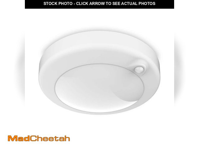 Lot 74-12830534 - Feit Electric 7.5 in. Battery Operated LED White Motion Sensor 25-WH Rechargeable Ceiling Fixture Li...
