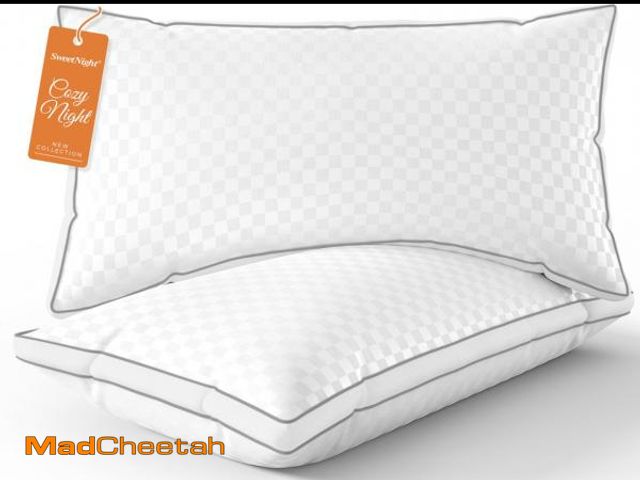 Lot 74-12313543 - Sweetnight Bed Pillows Queen Size Set of 2, Fluffy Luxury Hotel Pillows Collection Gusseted for Neck...