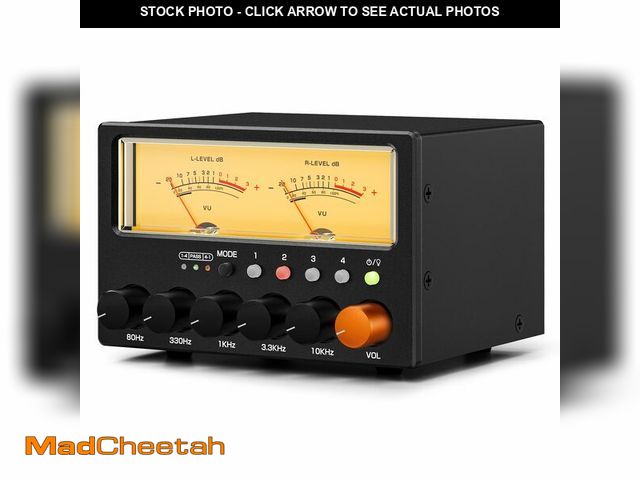 Lot 74-13628286 - Nobsound D5 4-Way Audio Switch: 5-Band HiFi Stereo EQ Preamp &amp; RCA Splitter w/VU Meter &amp; Hea...