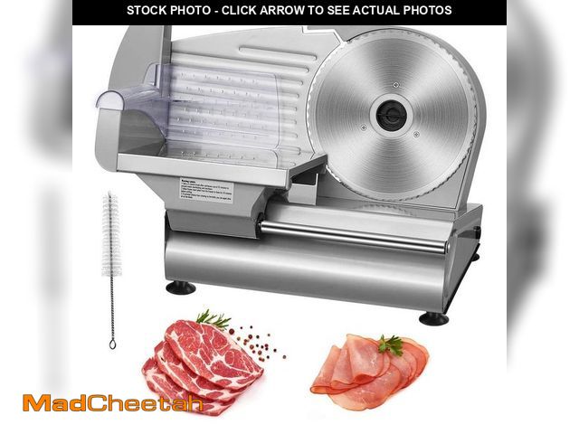Lot 74-14193314 - VEVOR Meat Slicer 180 Watt Electric Deli Slicer with 7.5 in. SUS420 Stainless Steel Blade and Blade ...