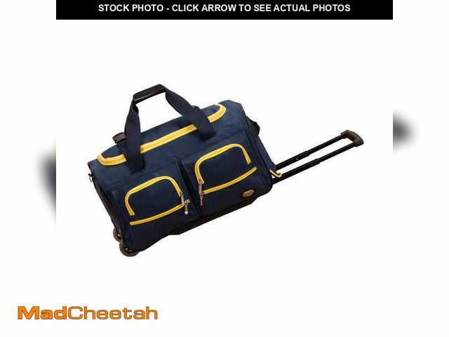 Lot 74-12746732 - Rockland Voyage 22 in. Rolling Duffle Bag, Navy - UNUSED