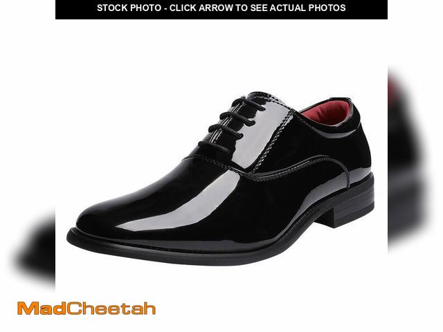 Lot 74-12710199 - Bruno Marc Men's Faux Patent Leather Tuxedo Derby Dress Shoes Classic Lace-up Formal Oxford,Size 13,...