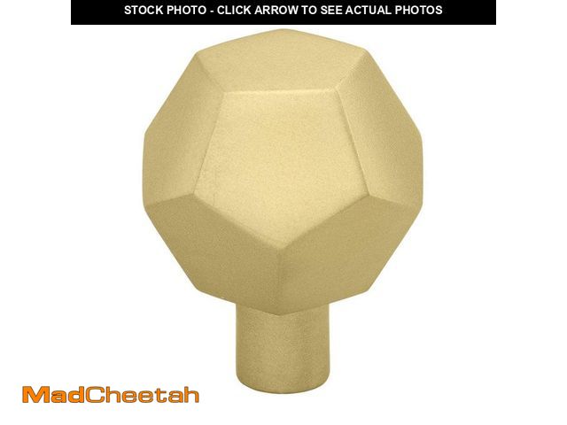 Lot 74-12804168 - *MISSING ONE KNOB* GlideRite 1-1/2 in. Satin Gold Solid Faceted Cabinet Drawer Knobs (10-Pack) *MISS...