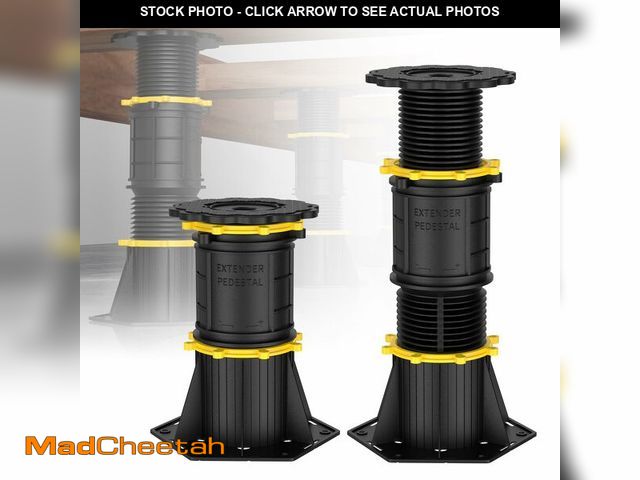 Lot 74-13631937 - Wlrrcwdttc 2 Pcs Adjustable Height Bed Support Legs, 8.5-13 inch, Black Plastic, Bed Frame/Bed Cente...