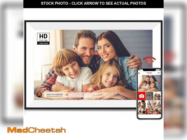 Lot 74-12700823 - Frameo Digital Picture Frame 10.1 Inch with 32GB Storage, Frameo Digital Frame WiFi, HD IPS Touch Sc...