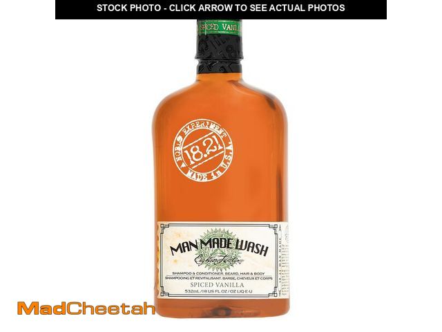 Lot 74-12697135 - 18.21 Man Made Original Spiced Vanilla 3-in-1 Body Wash, Shampoo, &amp; Conditioner for Men, All Hai...