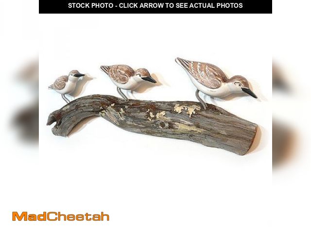 Lot 74-1928860 - (SOME DAMAGE) Sandpiper Birds on Driftwood Wall Sculpture, 20" - UNUSED