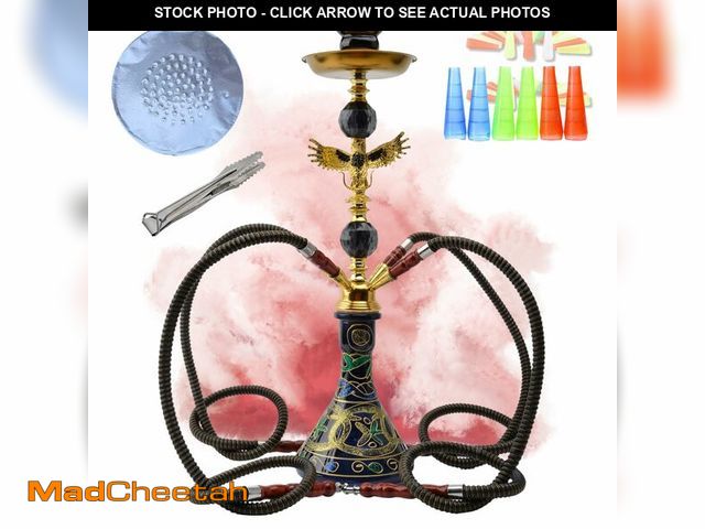 Lot 74-14268272 - Hookah Set With Everything - 52CMÃ¯Â¼Ë21"Ã¯Â¼â° Premium Shisha Set with 100 Hookahs Tips, 50 Pre-P...