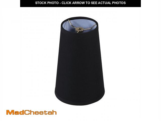 Lot 74-11546616 - Aspen Creative 32163 Transitional Empire Shape Spider Construction Lamp Shade in Black, (4 1/4" x 6"...