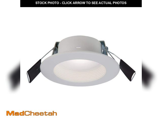 Lot 74-12676423 - HALO RL 4 in. Adjustable CCT Canless IC Rated Dimmable Indoor, Outdoor Integrated LED Recessed Light...