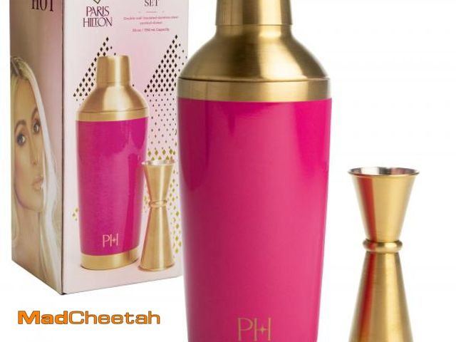 Lot 74-12440684 - Paris Hilton 2-Piece Cocktail Shaker Set, Double Wall Insulated Stainless Steel Mixer with Built-In ...