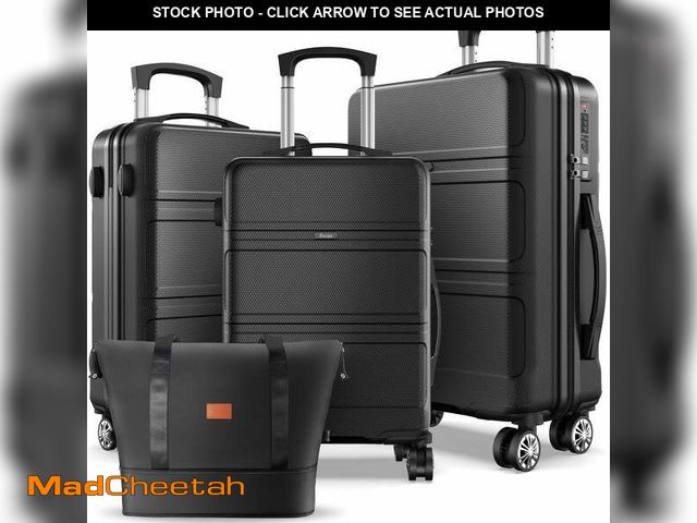 Lot 74-12799772 - iFanze 4 Piece Hardshell Luggage Sets, Hardside Lightweight Suitcase Carry On Travel Luggage with TS...