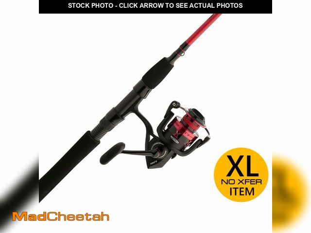 Lot 74-12787224 - PENN Fierce IV Spinning Reel and Fishing Rod Combo,Black/Red - UNUSED