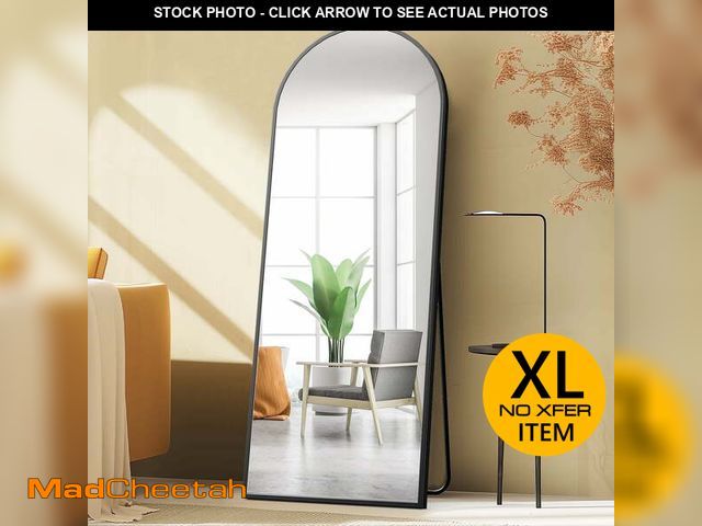 Lot 74-14309522 - CONCETTA 64"x21" Arched Full Length Mirror, Full Body Standing Mirror Floor Mirrors, Black - UNUSED