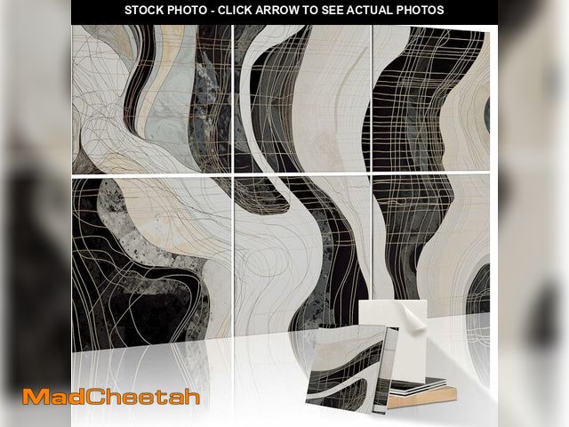 Lot 74-13065353 - 6 Pack Wall Art Acoustic Panels, 48" X 72" Self-Adhesive Large Sound Absorbing Panels, Decorative So...