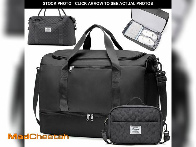 Lot 74-13626929 - Large Travel Duffle Bag,Carry on Overnight Bag with Shoes Compartment,Weekender Bags for Women for T...