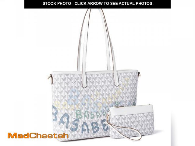 Lot 74-12401333 - BASA BELA Large Handmade Laptop Tote Bag for Women, Stylish PU Leather Casual Commuter Bags for Wome...
