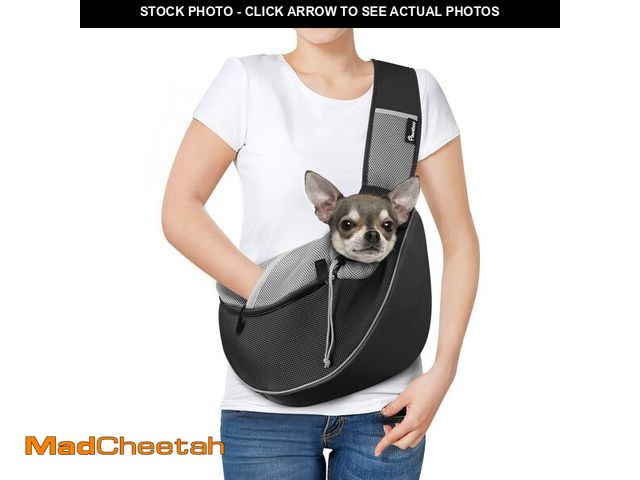 Lot 74-12457629 - Pawaboo Dog Sling Carrier, Dog Papoose with Zipper Touch Pocket, Hand Free Breathable Mesh Puppy Car...