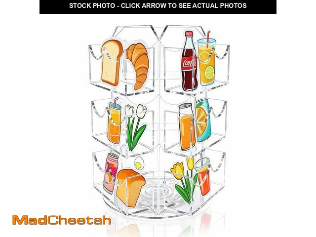 Lot 74-13950118 - Girouetes Spinning Sticker Display Stand for Vendors, Acrylic Clear 360ÃÂ° Rotating Sticker Card Ho...